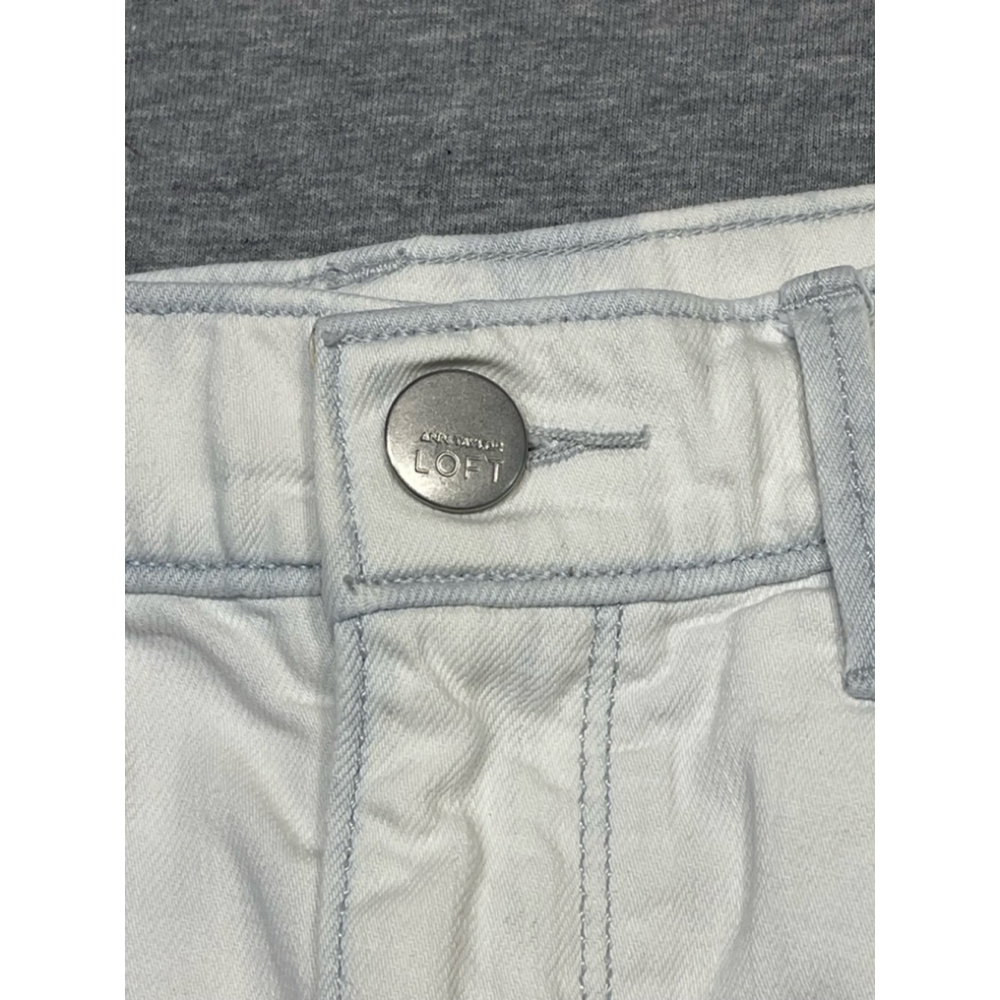 Women's Loft Denim Skirt, Size 10 White - Picture 2 of 7